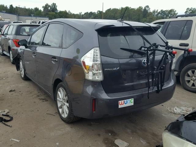 JTDZN3EU2C3081446 - 2012 TOYOTA PRIUS V GRAY photo 3