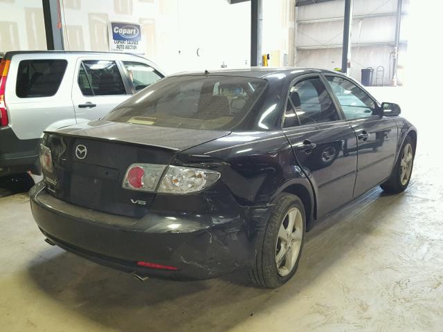 1YVHP80D765M52713 - 2006 MAZDA 6 S BLACK photo 4