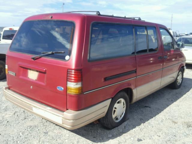 1FMDA31X7SZC10469 - 1995 FORD AEROSTAR RED photo 4