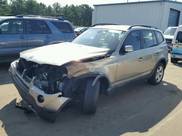 WBXPC93458WJ22132 - 2008 BMW X3 3.0SI GOLD photo 2