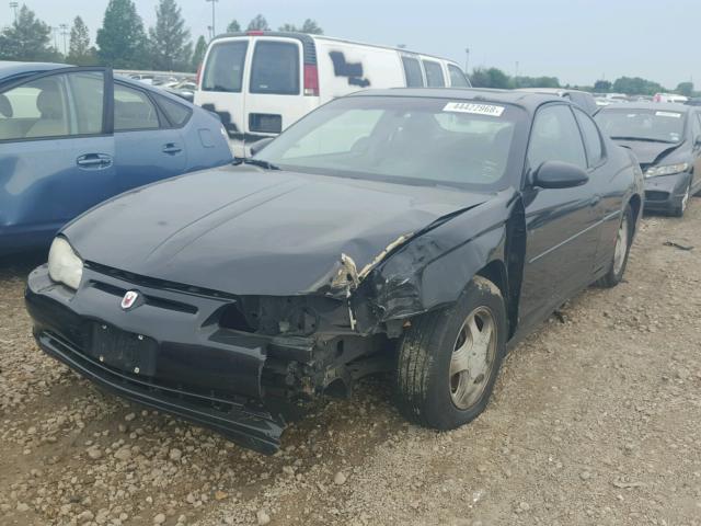 2G1WX12K549280285 - 2004 CHEVROLET MONTE CARL BLACK photo 2