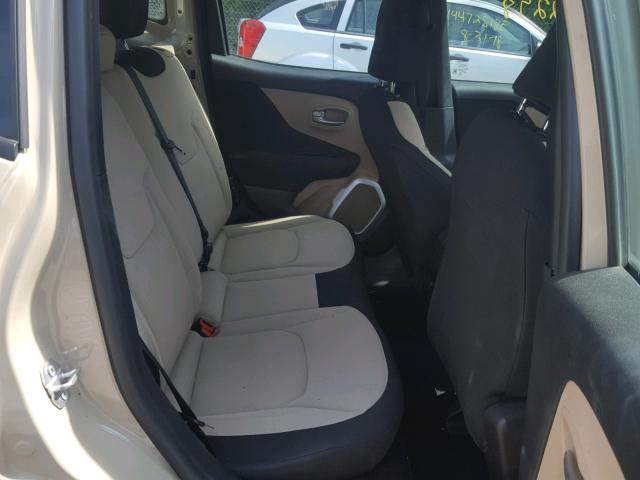 ZACCJBAH0FPB56302 - 2015 JEEP RENEGADE S TAN photo 6
