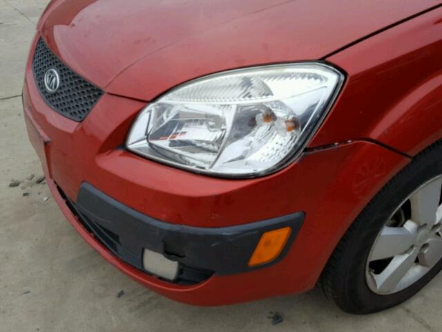 KNADE163786398453 - 2008 KIA RIO 5 SX RED photo 9