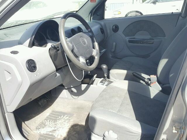 KL1TD52695B459790 - 2005 CHEVROLET AVEO BASE Srebrny zdjęcie 5