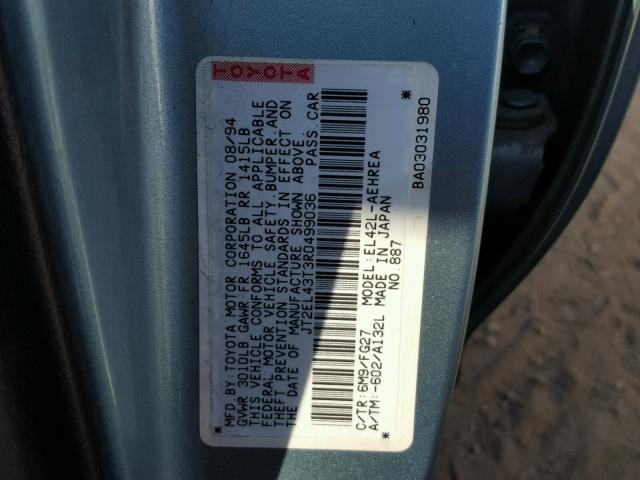 JT2EL43T3R0499036 - 1994 TOYOTA TERCEL DX GREEN photo 10