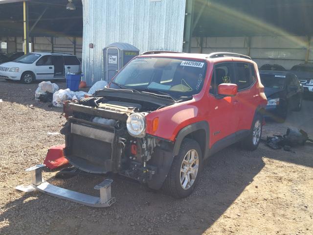 ZACCJBBTXGPE19894 - 2016 JEEP RENEGADE L RED photo 2