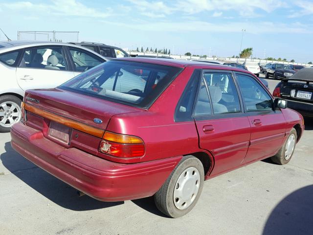 1FASP14J8SW365108 - 1995 FORD ESCORT LX RED photo 4