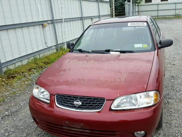 3N1BB51D21L129592 - 2001 NISSAN SENTRA SE BURGUNDY photo 9