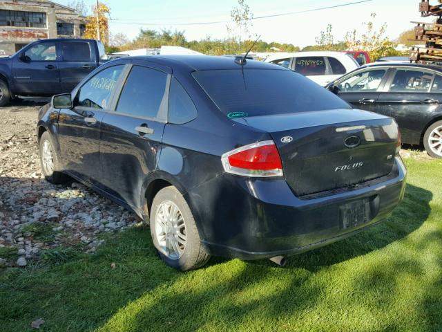 1FAHP35N69W145757 - 2009 FORD FOCUS SE BLACK photo 3