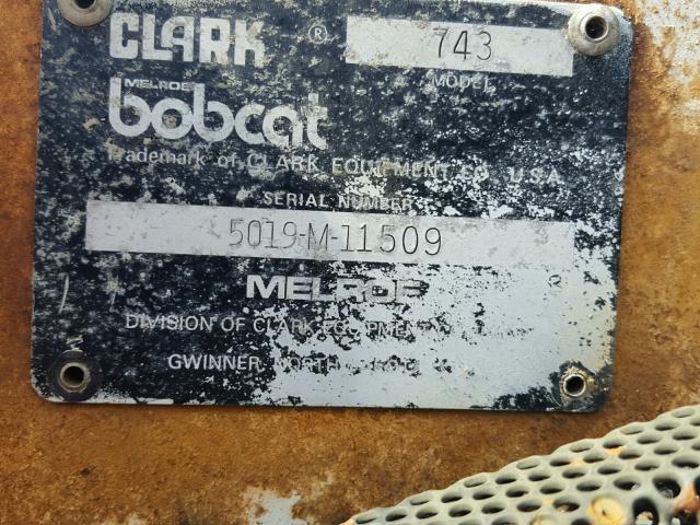 5019M11509 - 1984 BOBCAT 743 WHITE photo 10