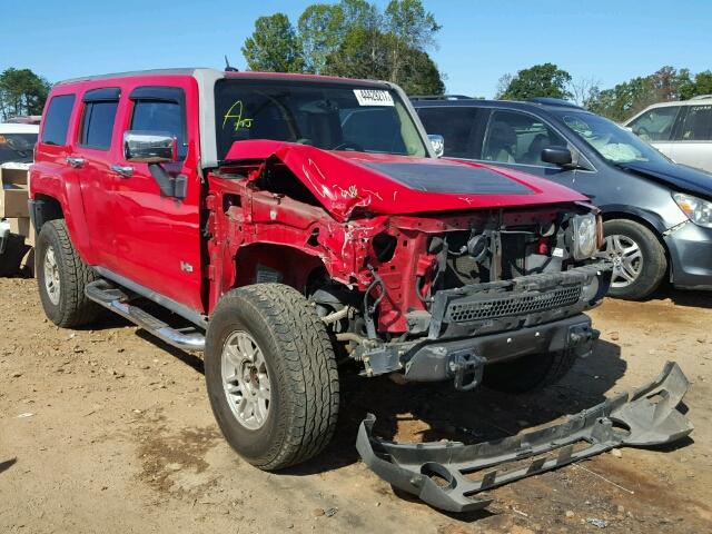 5GTDN13EX78170256 - 2007 HUMMER H3 RED photo 1