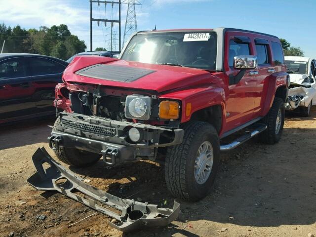 5GTDN13EX78170256 - 2007 HUMMER H3 RED photo 2