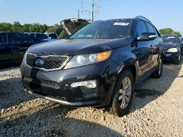 5XYKW4A22BG128106 - 2011 KIA SORENTO SX BLACK photo 2