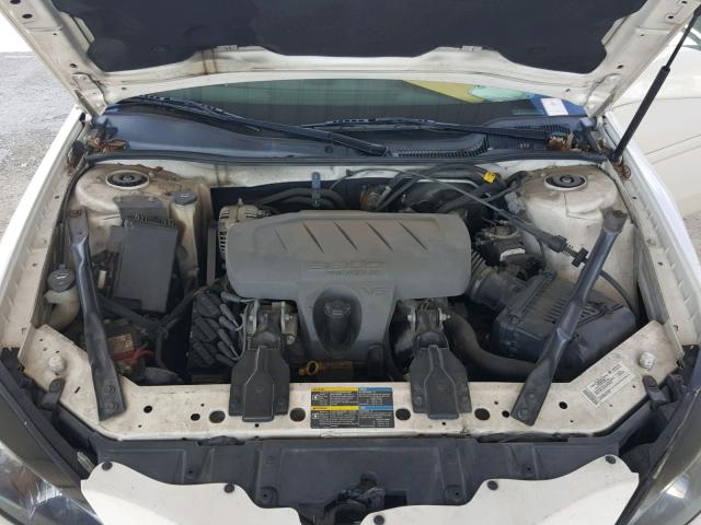 2G2WP582671152845 - 2007 PONTIAC GRAND PRIX WHITE photo 7