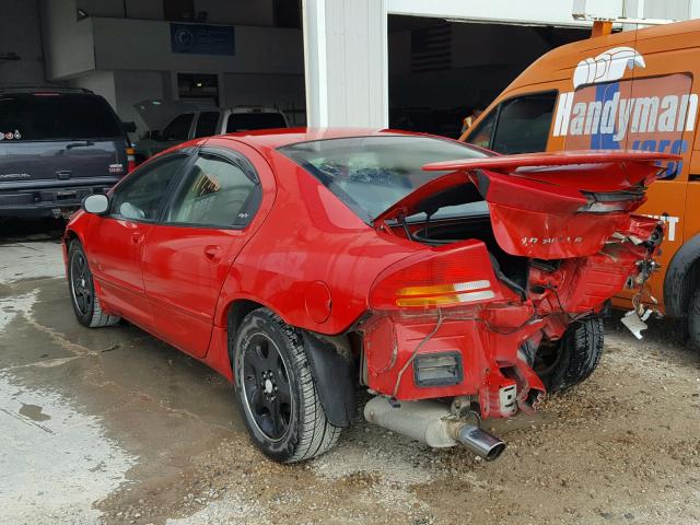 2B3AD76V51H683381 - 2001 DODGE INTREPID R RED photo 3