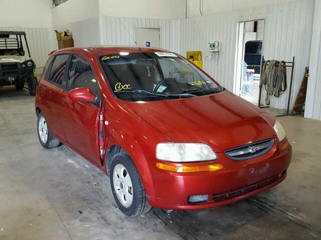 KL1TD66656B676836 - 2006 CHEVROLET AVEO BASE Czerwony zdjęcie 1