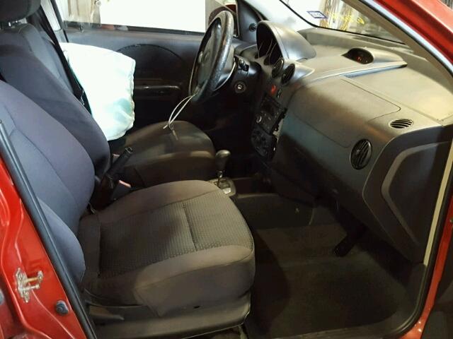 KL1TD66656B676836 - 2006 CHEVROLET AVEO BASE Czerwony zdjęcie 5