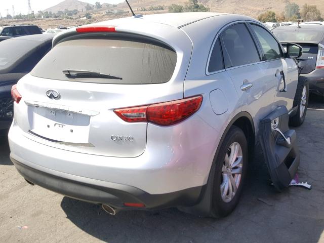 JN8CS1MU6EM450900 - 2014 INFINITI QX70 SILVER photo 4