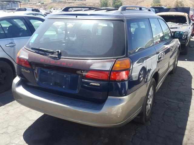 4S3BH675037645880 - 2003 SUBARU LEGACY OUT BLUE photo 4