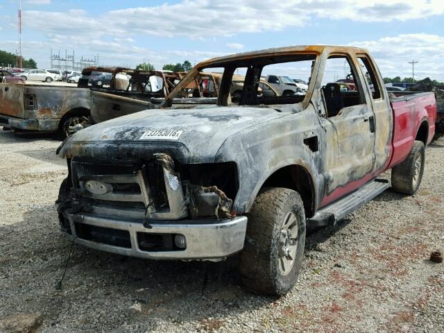 1FTWX31R88EA26641 - 2008 FORD F350 SRW S RED photo 2