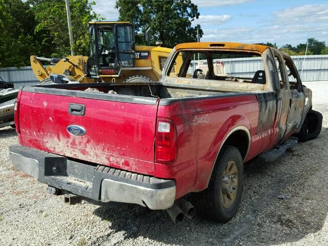 1FTWX31R88EA26641 - 2008 FORD F350 SRW S RED photo 4