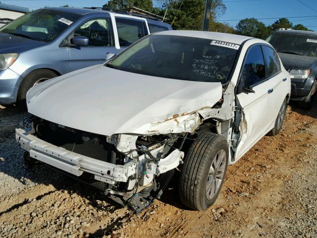 1HGCR2F39EA210583 - 2014 HONDA ACCORD LX WHITE photo 2