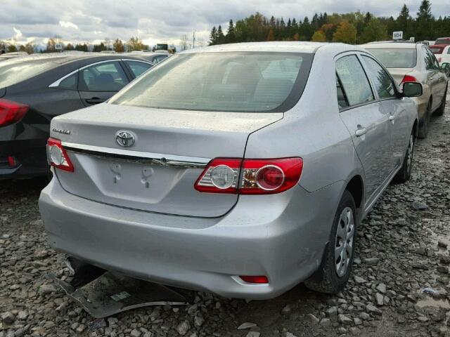 2T1BU4EE4BC706809 - 2011 TOYOTA COROLLA BA SILVER photo 4