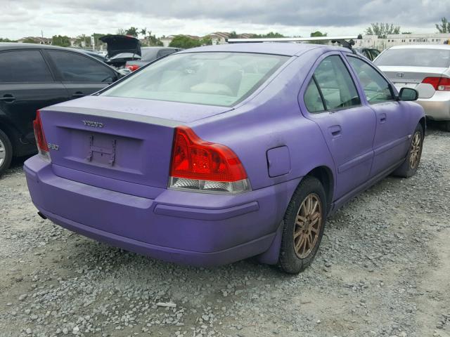 YV1RS612052430377 - 2005 VOLVO S60 PURPLE photo 4