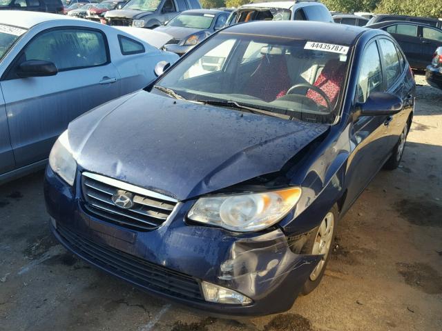 KMHDU46D89U628400 - 2009 HYUNDAI ELANTRA GL BLUE photo 2