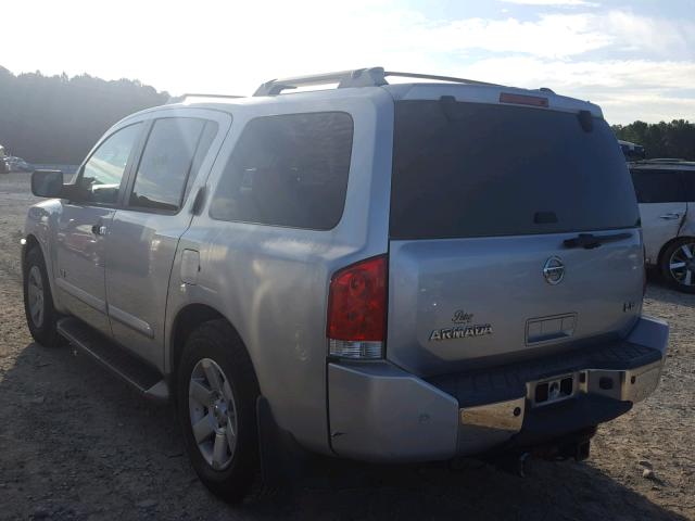 5N1AA08A15N725546 - 2005 NISSAN ARMADA SE SILVER photo 3