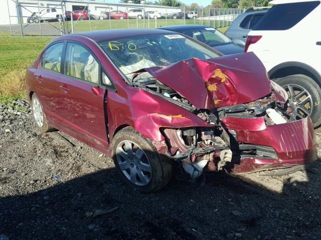 1HGFA16528L055299 - 2008 HONDA CIVIC LX RED photo 1