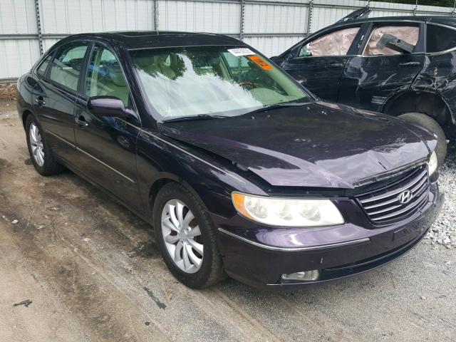 KMHFC46F56A116409 - 2006 HYUNDAI AZERA SE PURPLE photo 1