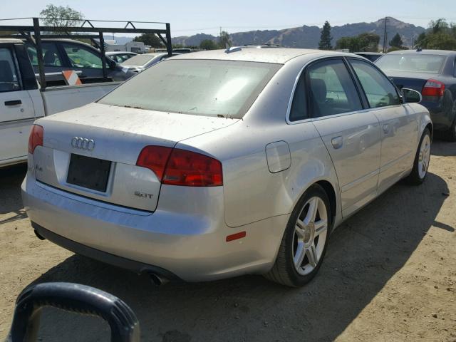 WAUAF68E35A473055 - 2005 AUDI A4 2.0T SILVER photo 4