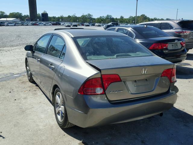 1HGFA16897L074540 - 2007 HONDA CIVIC EX GRAY photo 3