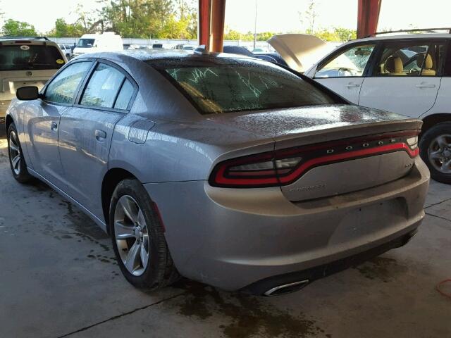 2C3CDXHG9GH154180 - 2016 DODGE CHARGER SX SILVER photo 3