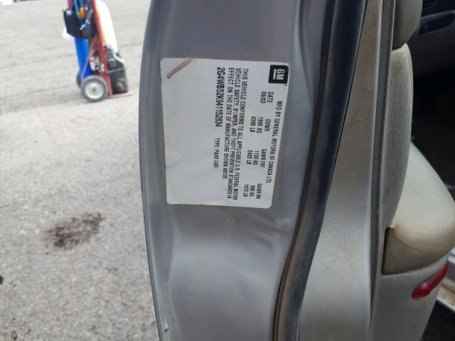 2G4WB52K941152834 - 2004 BUICK REGAL LS SILVER photo 10