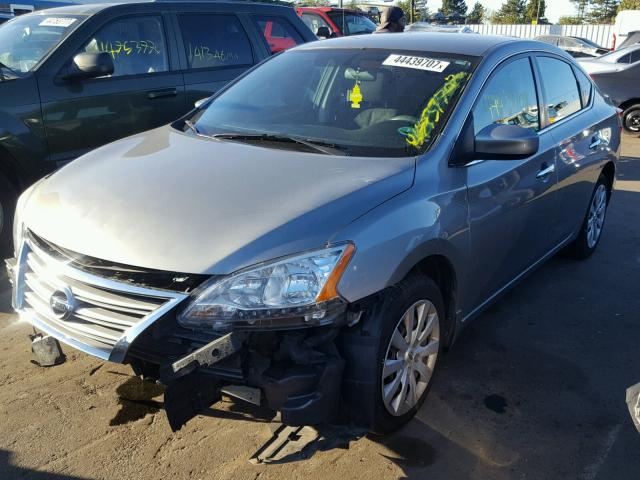 3N1AB7APXDL780622 - 2013 NISSAN SENTRA S GRAY photo 2