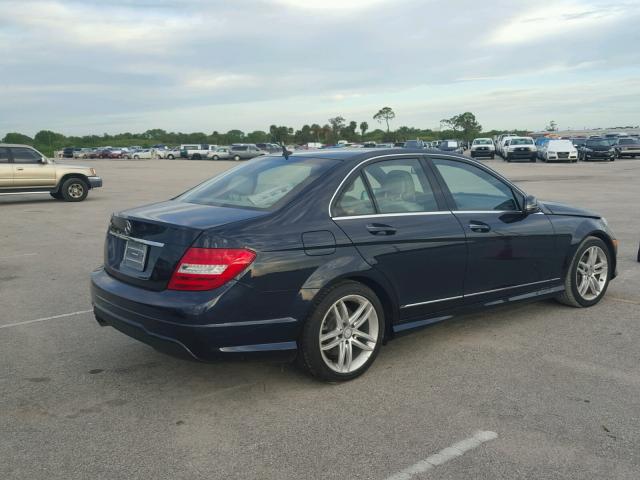 WDDGF4HB9DR295455 - 2013 MERCEDES-BENZ C 250 BLUE photo 4