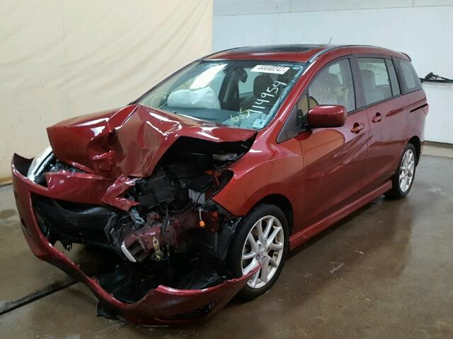 JM1CW2DL2C0114954 - 2012 MAZDA 5 RED photo 2