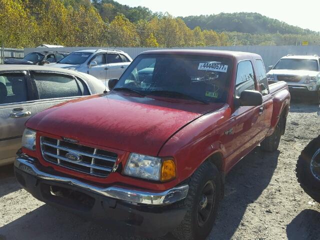 1FTYR44U82TA28756 - 2002 FORD RANGER SUP RED photo 2