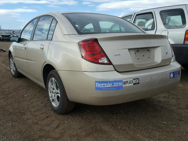 1G8AJ52F13Z188411 - 2003 SATURN ION GOLD photo 3