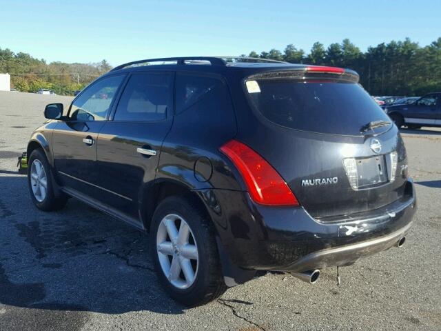 JN8AZ08W15W403917 - 2005 NISSAN MURANO BLACK photo 3