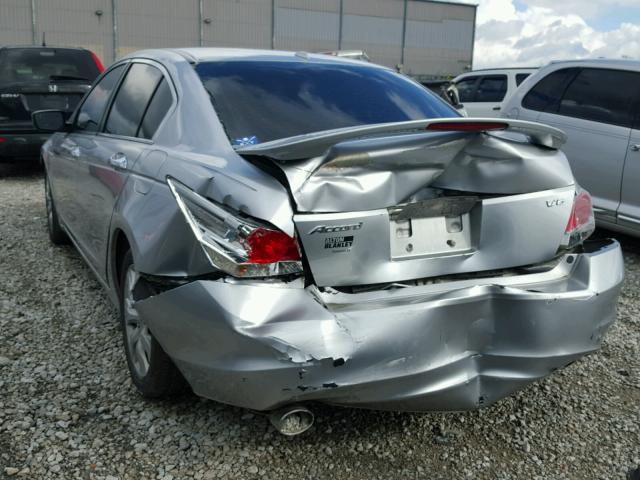 1HGCP3F82AA022571 - 2010 HONDA ACCORD EXL SILVER photo 3