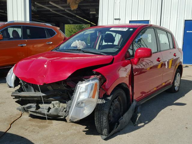 3N1BC1CP4AL457335 - 2010 NISSAN VERSA S RED photo 2