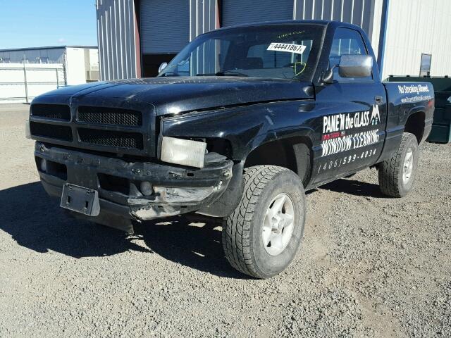 1B7HF16Z9VJ501807 - 1997 DODGE RAM 1500 BLACK photo 2