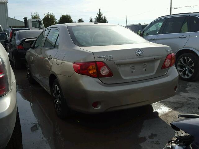 2T1BU40E89C144849 - 2009 TOYOTA COROLLA BA BEIGE photo 3