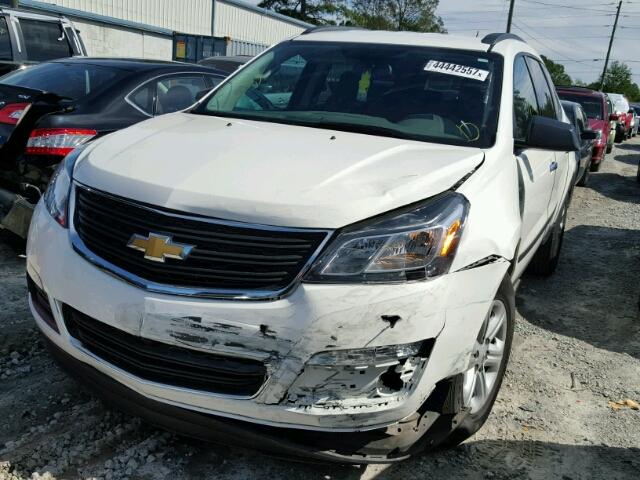 1GNKRFED4EJ138212 - 2014 CHEVROLET TRAVERSE L WHITE photo 2