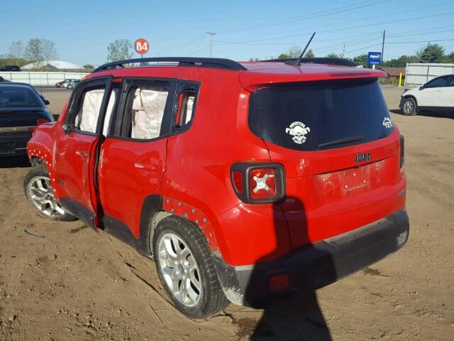 ZACCJABT8FPC21551 - 2015 JEEP RENEGADE L RED photo 3