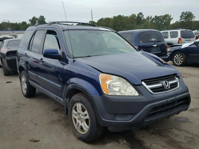 JHLRD78812C006389 - 2002 HONDA CR-V EX BLUE photo 1