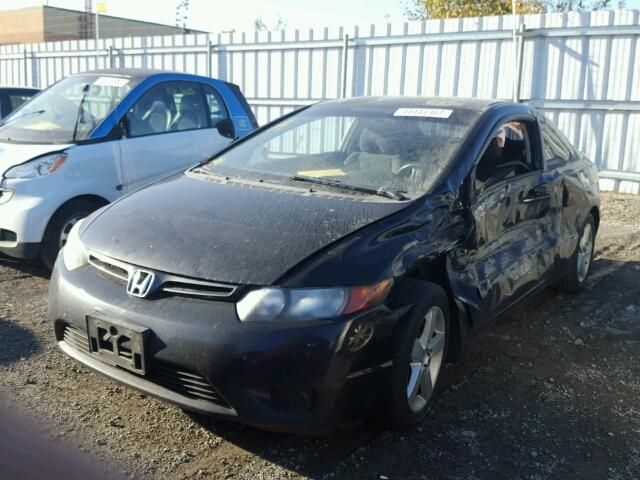 2HGFG11647H014005 - 2007 HONDA CIVIC LX BLACK photo 2